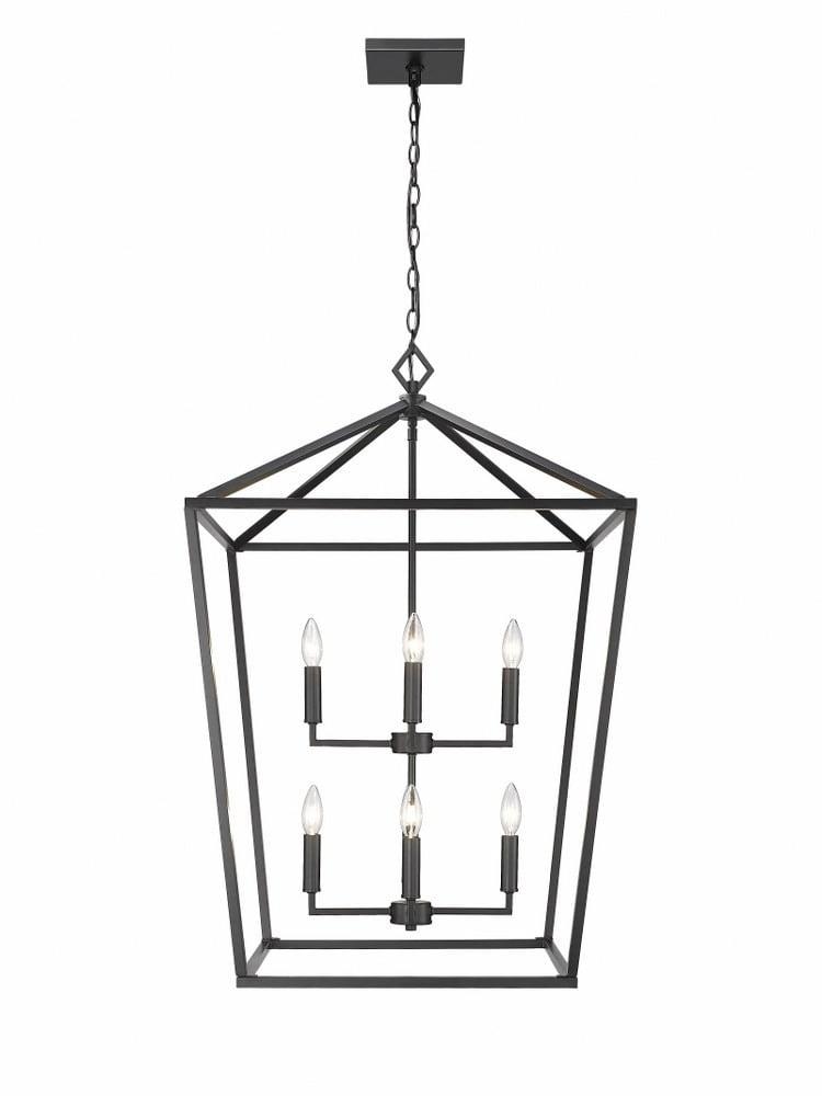 Millennium Lighting  8 Light Pendant Fixture in Multiple Finishes Matte Black
