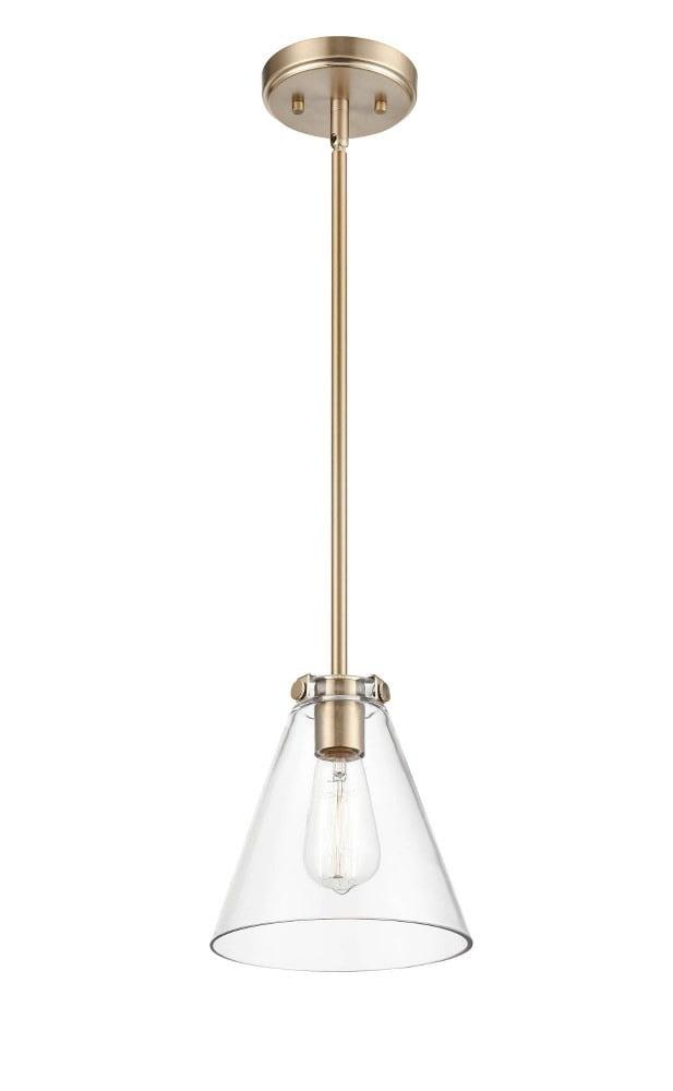 Mini Modern Gold LED Glass Pendant Light 7.5"