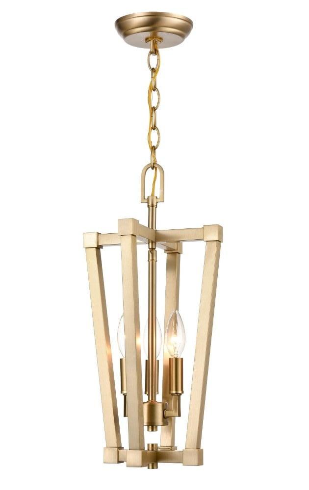 Modern Gold 9" Glass Island Pendant Light