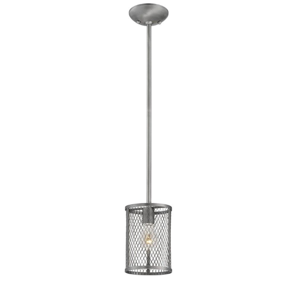 Brushed Pewter 47" Mini-Pendant Light for Small Spaces