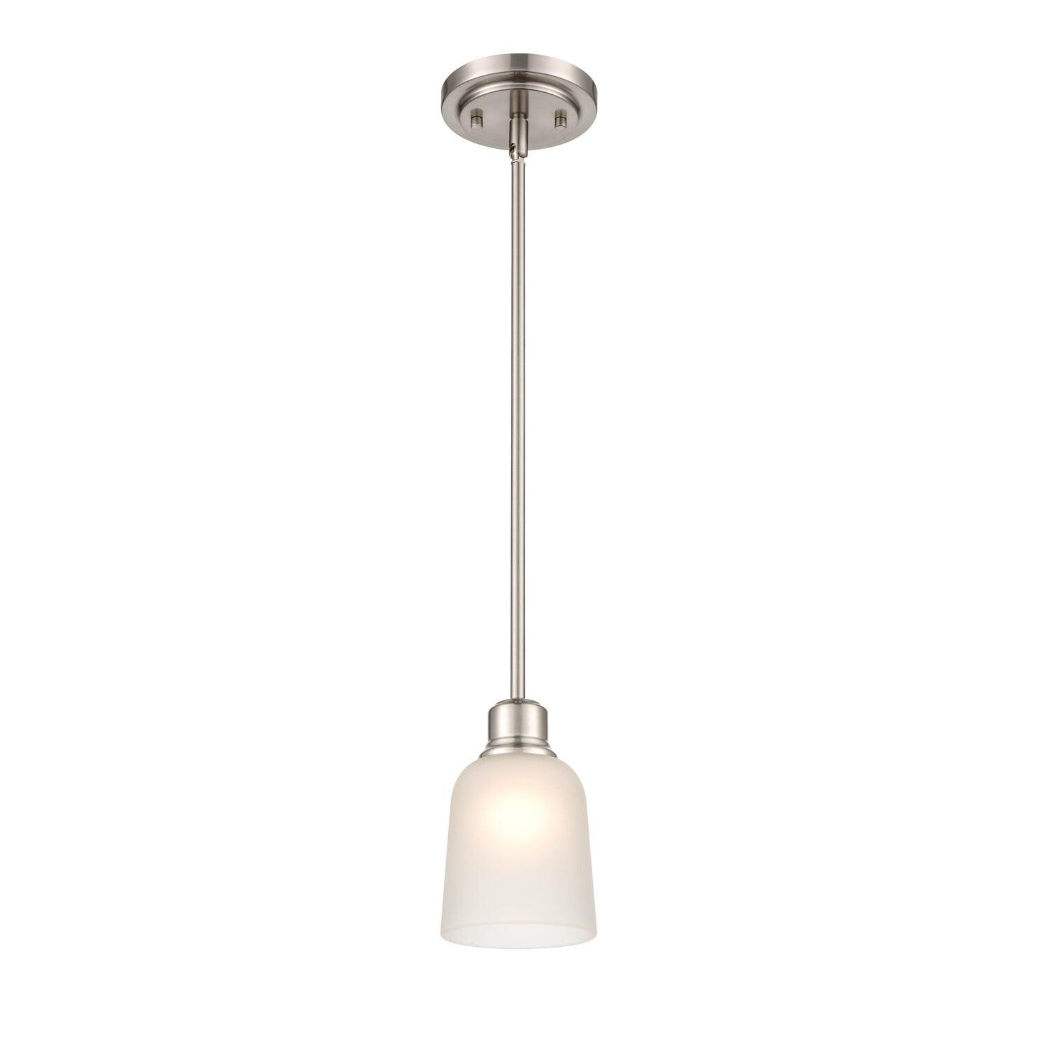 Elegant Amberle Brushed Nickel Globe Pendant with Frosted Glass