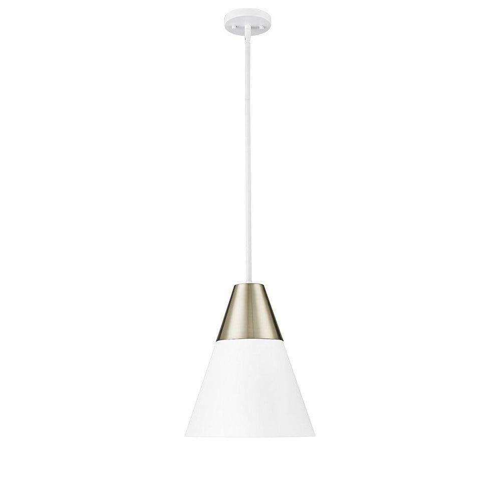 Millennium Lighting Annos 1 - Light Pendant in  Matte White/Modern Gold