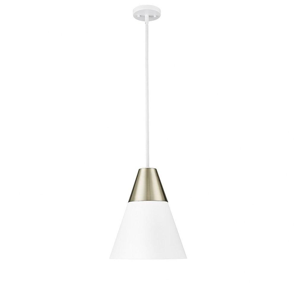 Millennium Lighting Annos 1 - Light Pendant in  Matte White/Modern Gold