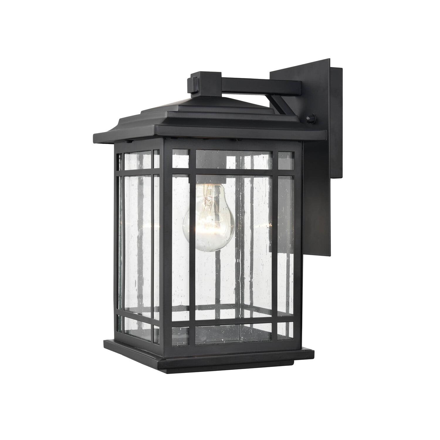 Armington Powder Coat Black Metal Outdoor Wall Lantern 12"x7"