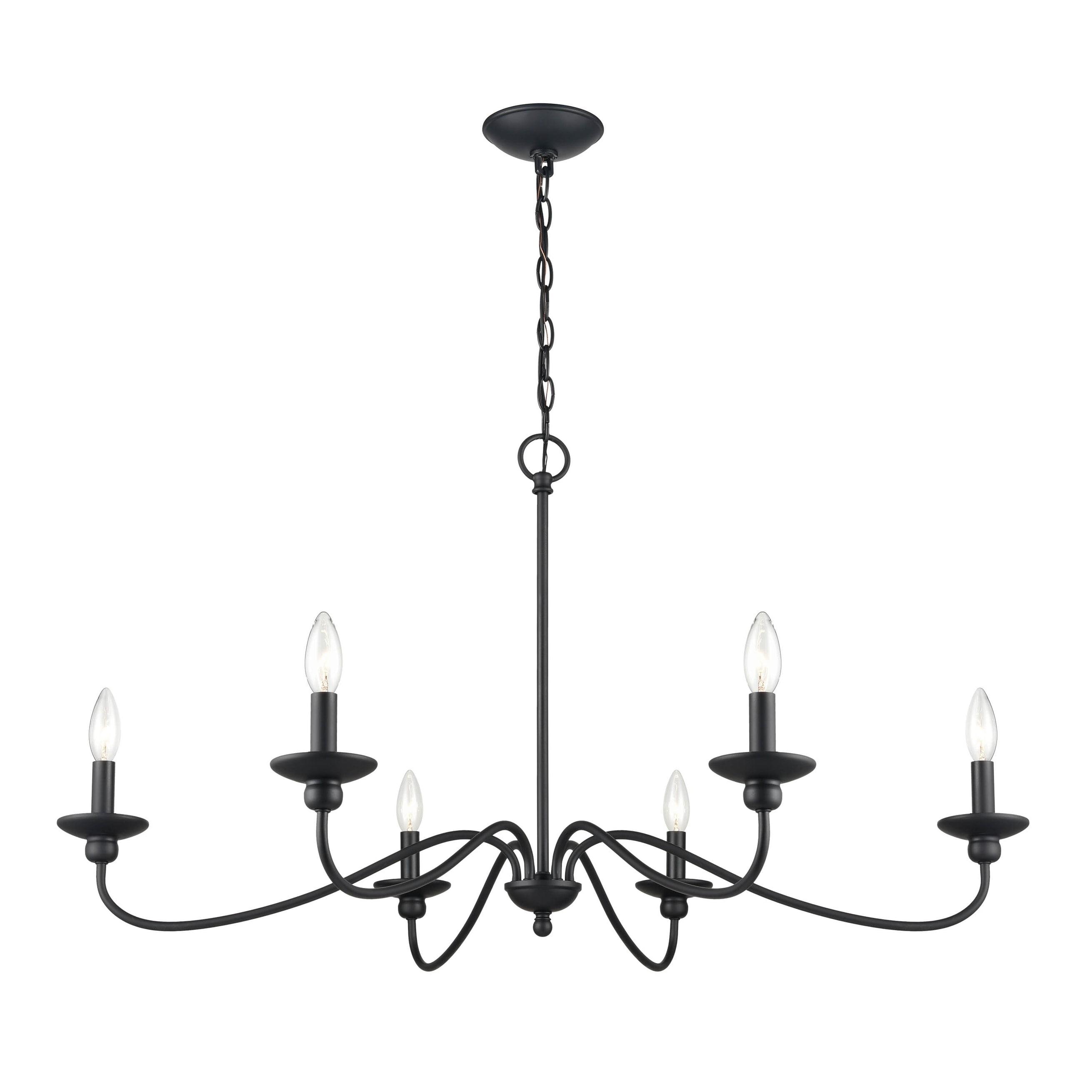 Millennium Lighting Delvona 6 - Light Chandelier in  Matte Black