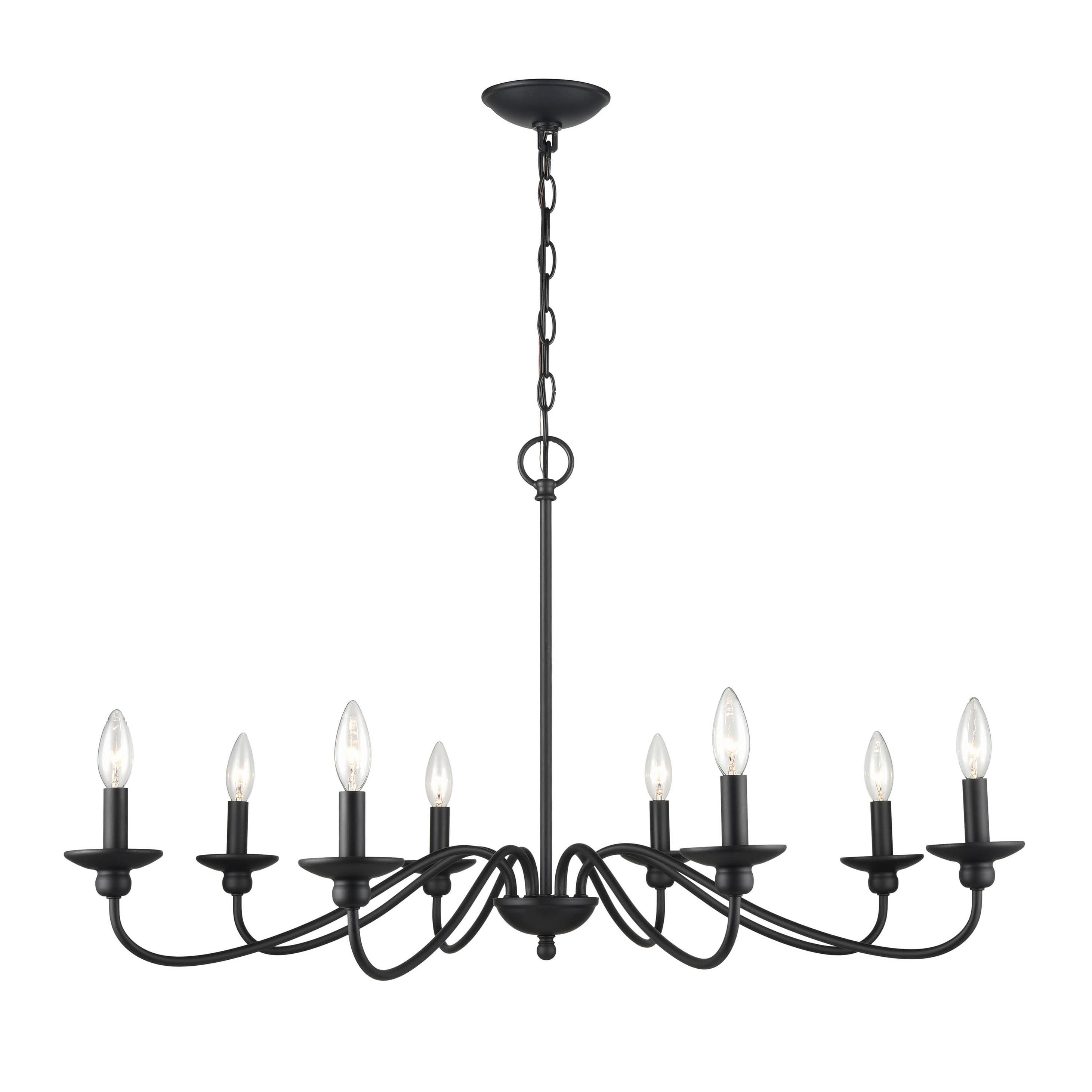 Millennium Lighting Delvona 8 - Light Chandelier in  Matte Black