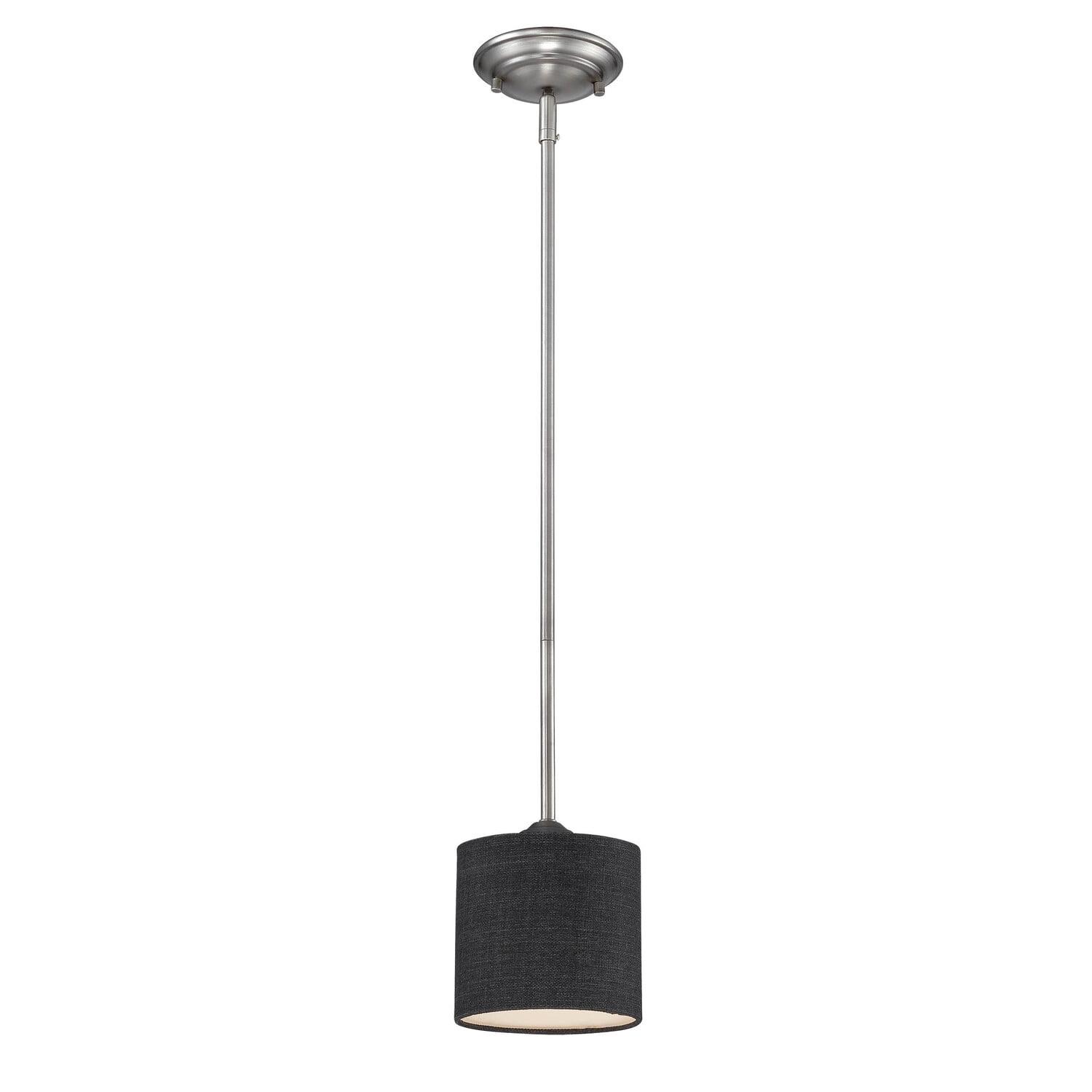 Brushed Pewter 6" Mini Drum Pendant Light