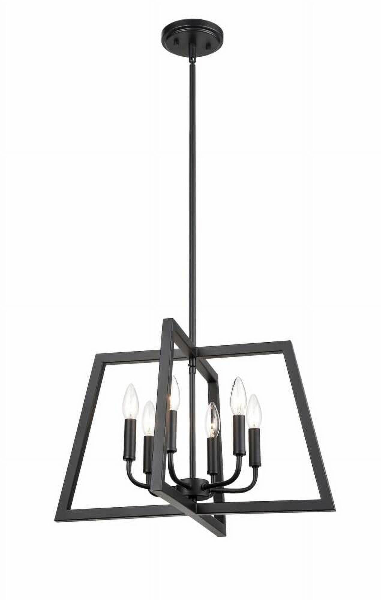 Elegant Matte Black 6-Light Island Pendant for Modern Homes