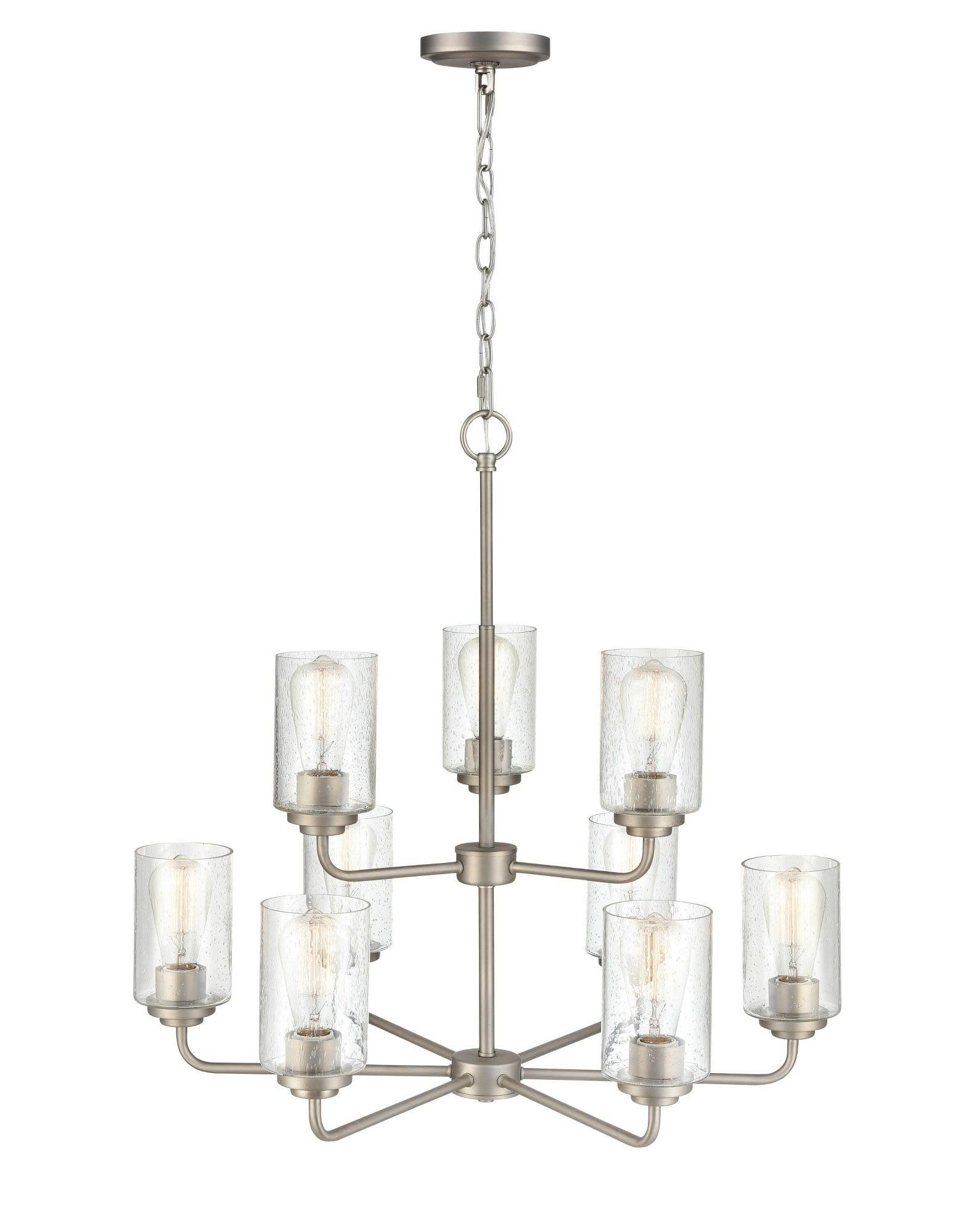 Millennium Lighting Moven 9 - Light Chandelier in  Satin Nickel
