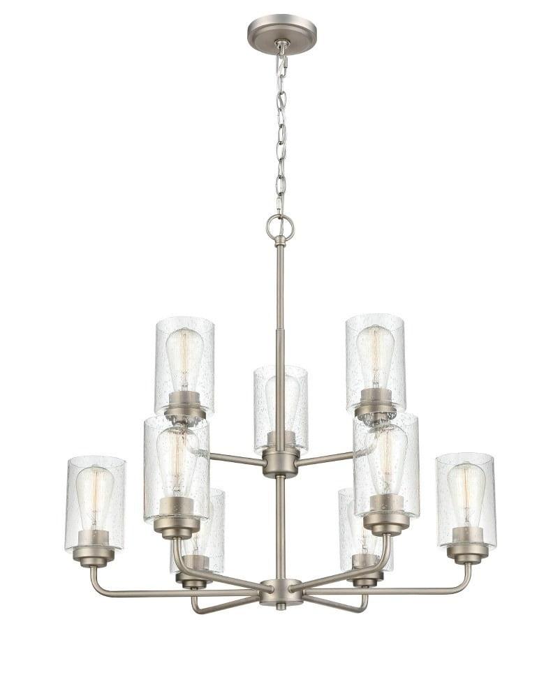 Millennium Lighting Moven 9 - Light Chandelier in  Satin Nickel