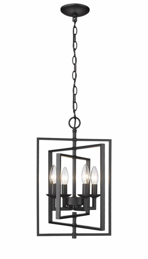 Millennium Lighting 3230 Nellis 4 Light 14" Wide Taper Candle Pendant - Black