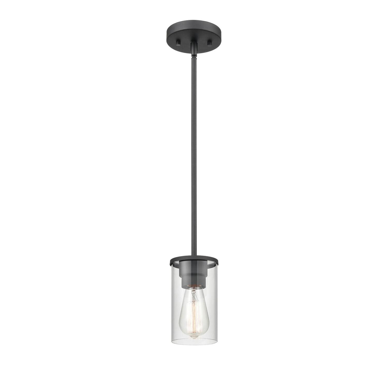 Verlana Matte Black and Nickel 45.5" Pendant Light