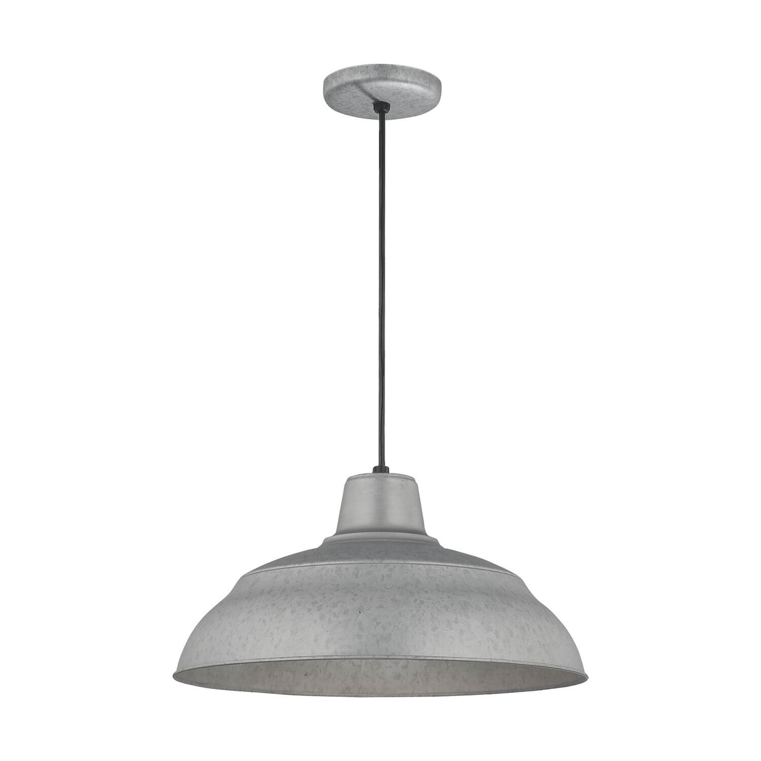 Galvanized 17" Industrial Indoor/Outdoor Pendant Light