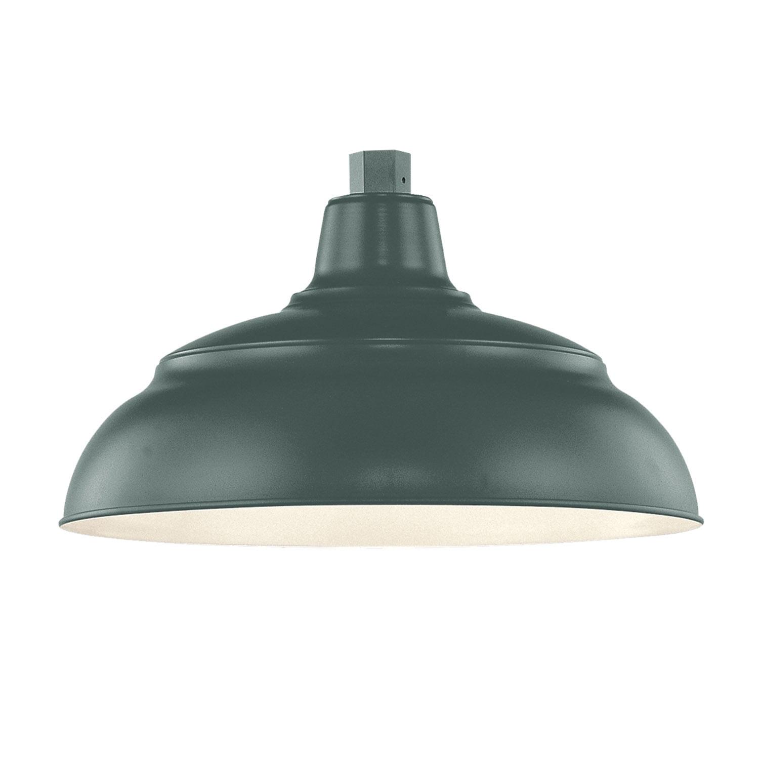 Satin Green Farmhouse Indoor/Outdoor Pendant Light