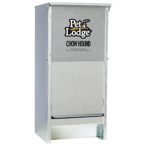 Little Giant Pet Lodge Dry Food Automatic Steel Dog Feeder Chow Hound 25 Pound Capacity