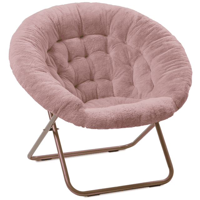 Milliard Cozy Faux Fur Saucer Chair X-Large, Pink