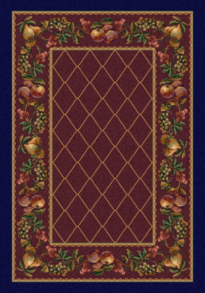Milliken Signature Area Rug FRUIT MEDLEY GARNET Fruit Medley Garnet 5' 4" x 7' 8" Oval
