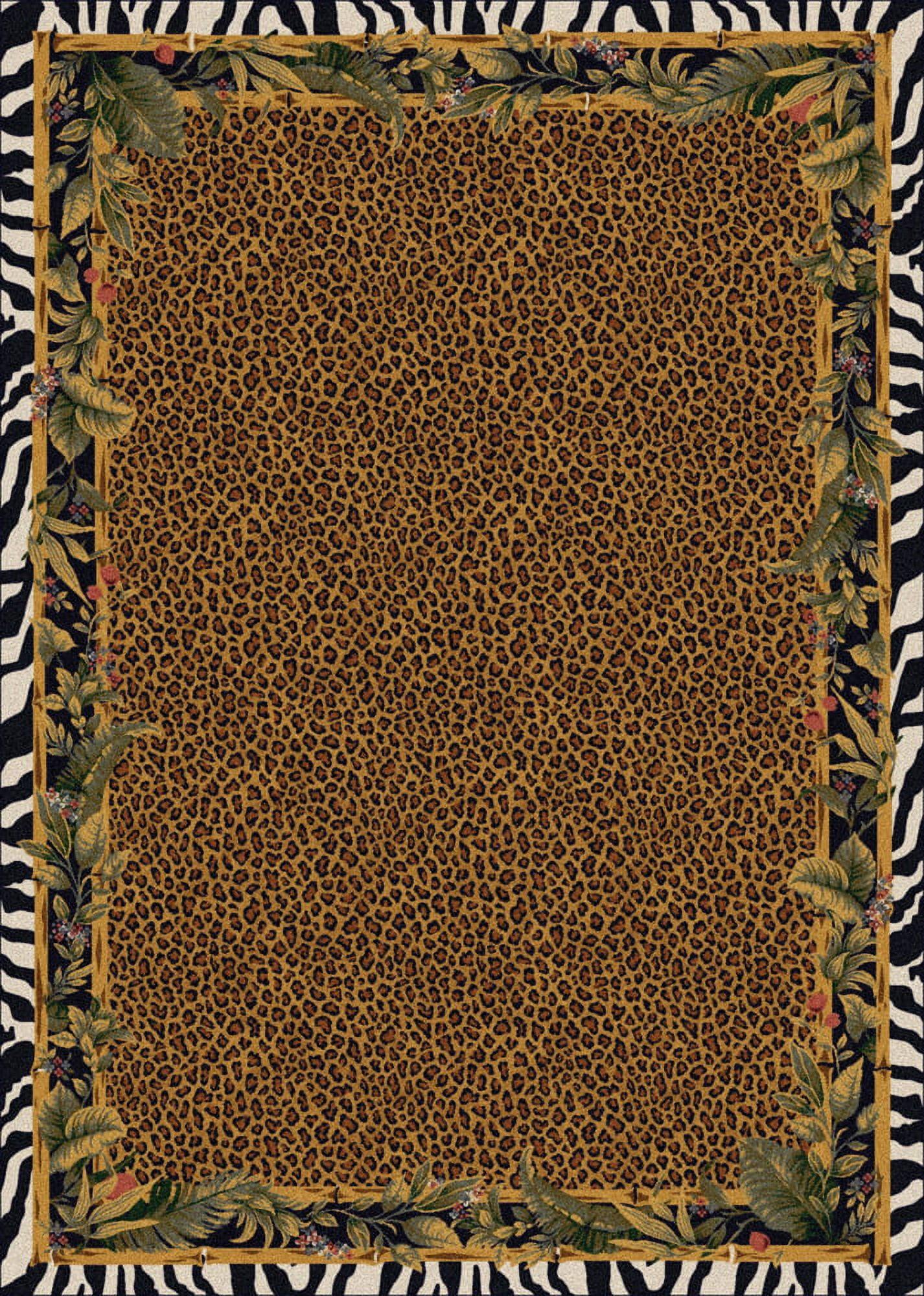 Jungle Safari Animal Print Oval Area Rug