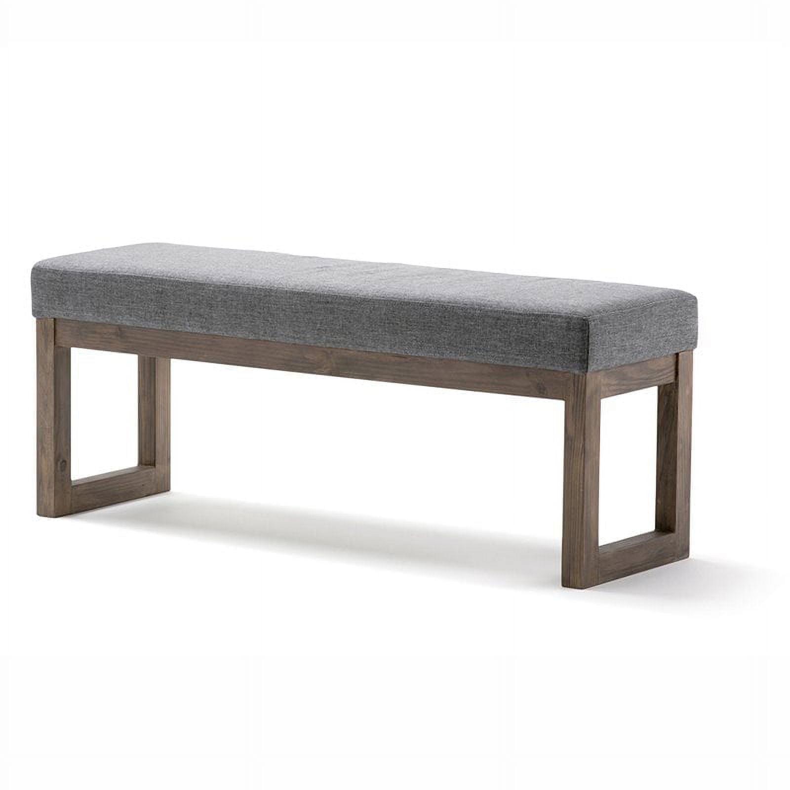 Milltown Tweed Style Fabric Upholstered Bench