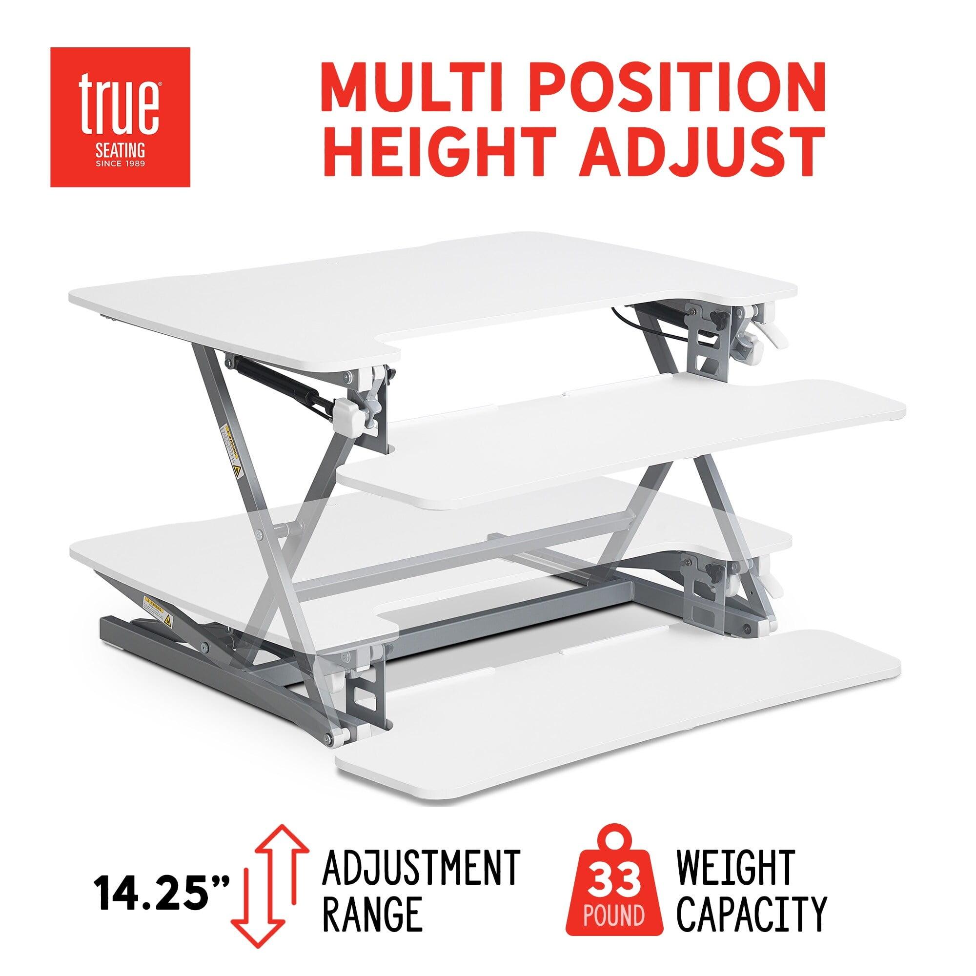 True Seating True Seating Ergo Height Adjustable Small Standing Desk Converter