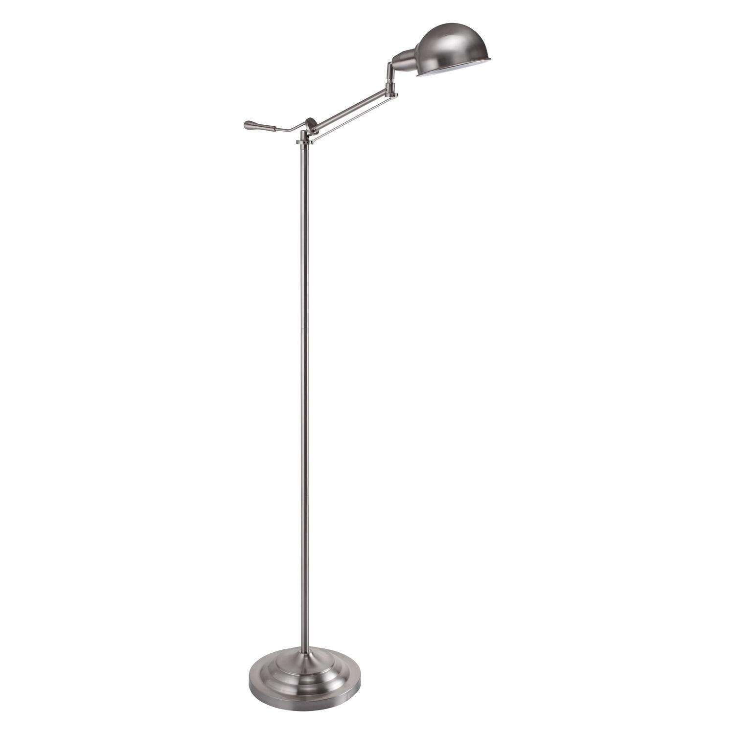 Shelly 63'' Brushed Nickel Swing Arm Floor Lamp