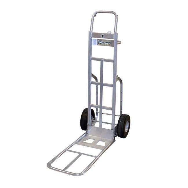 Lightweight Silver Aluminum Folding Hand Truck with Nose Plate Extension