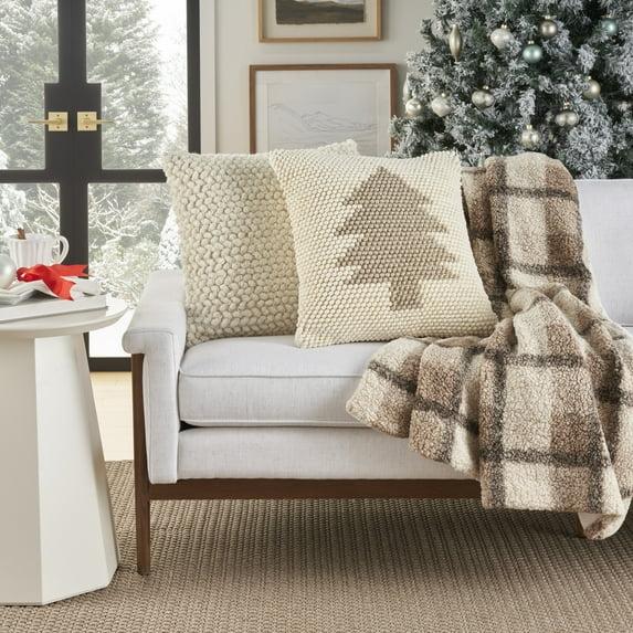 20"x20" Oversize Holiday Xmas Tree Loops Square Throw Pillow - Mina Victory: Polyester & Cotton, Zipper Closure