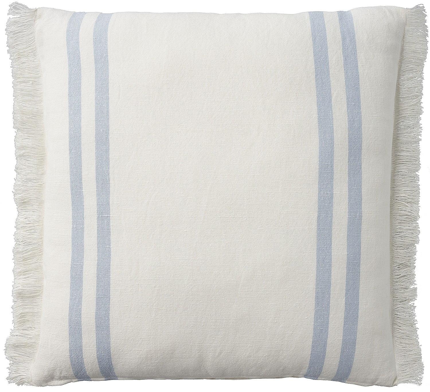 Mina Victory Lifestyle Cotton Linen Stripes Indoor Throw Pillow