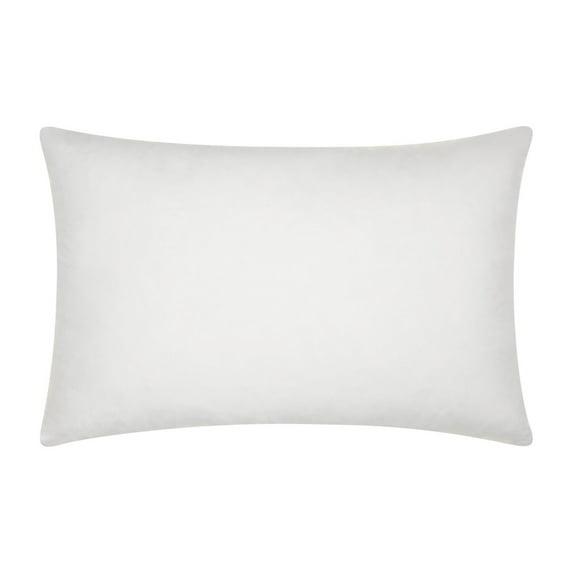 14"x22" Oversize Hyper Duck Down Feather Lumbar Throw Pillow White - Mina Victory: Cotton Cover, Indoor Use, Knife Edge Design