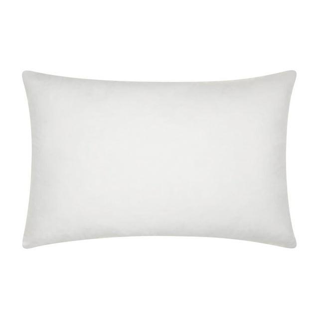14"x22" Oversize Hyper Duck Down Feather Lumbar Throw Pillow White - Mina Victory: Cotton Cover, Indoor Use, Knife Edge Design