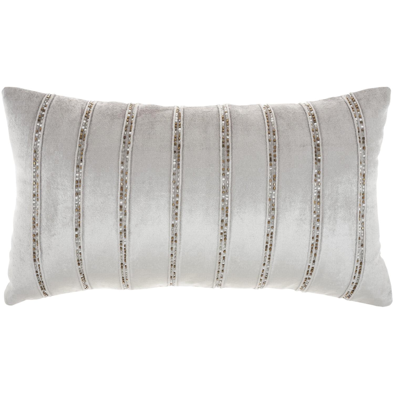 Mina Victory AZ217-012021 Sequined Cotton Blend;Viscose Throw Pillow