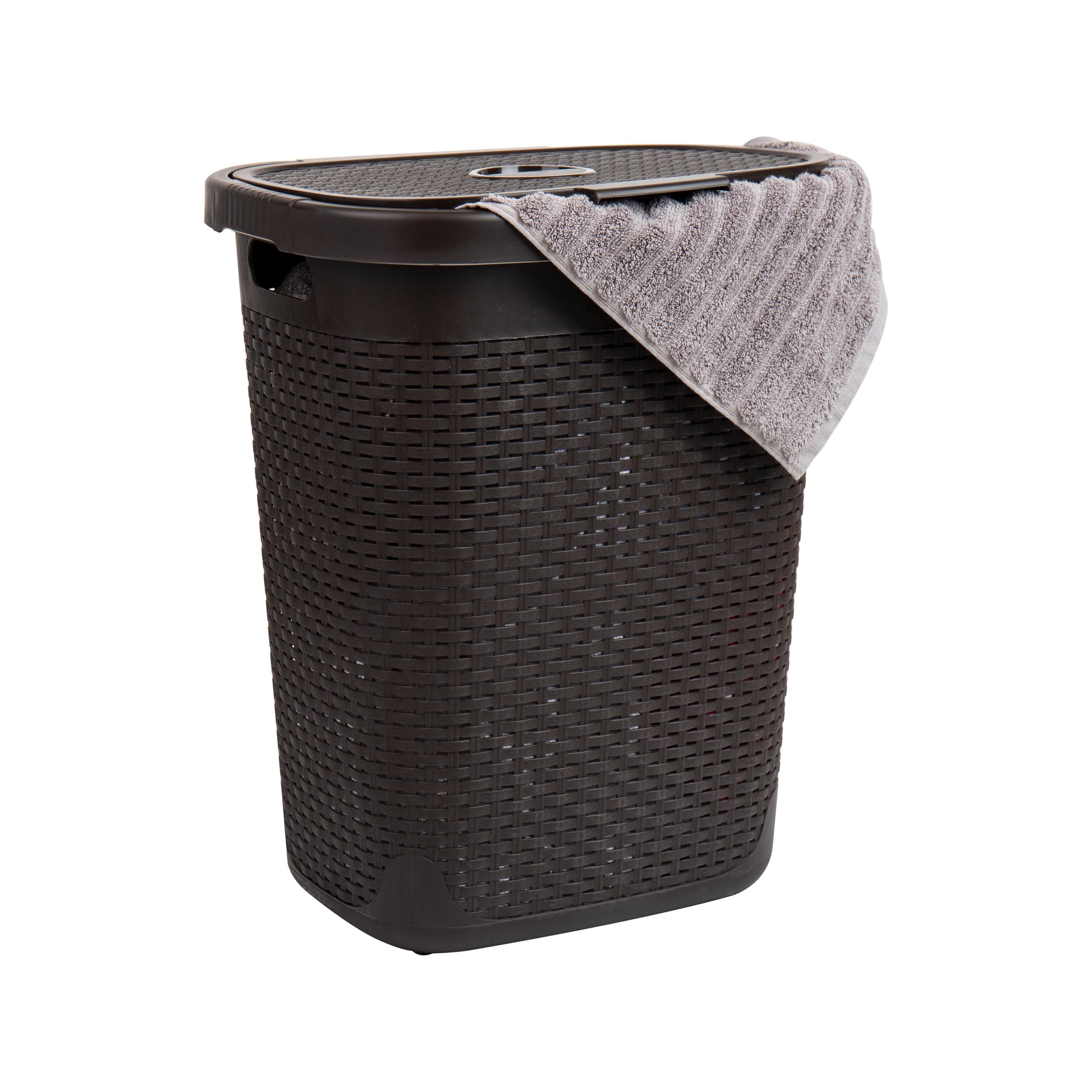 Mind Reader Mind Reader 50L Slim Laundry Hamper, Clothes Basket, Lid, Plastic