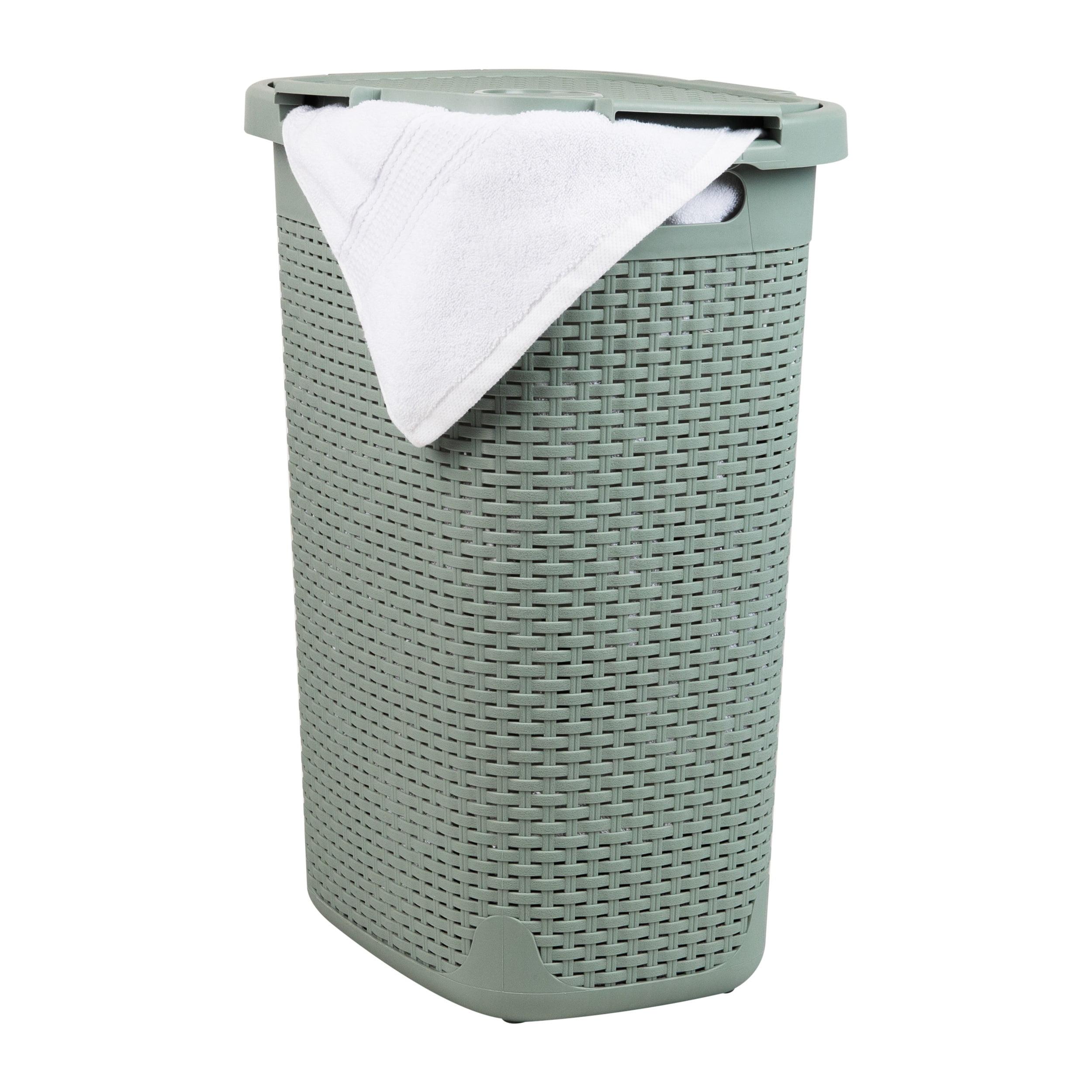 Mind Reader Mind Reader 50L Slim Laundry Hamper, Clothes Basket, Lid, Plastic