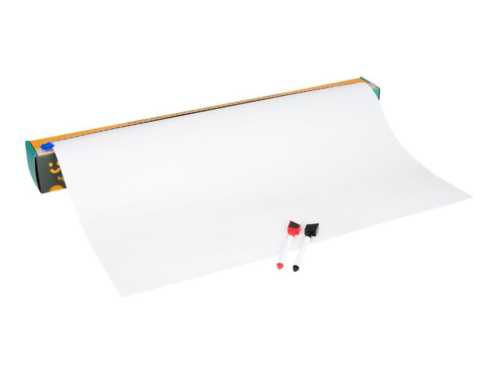 Mind Reader Adhesive Dry Erase Whiteboard Roll, 2 Dry Erase Markers, Planner, Office, 24 inches wide x 10 feet long | Wayfair