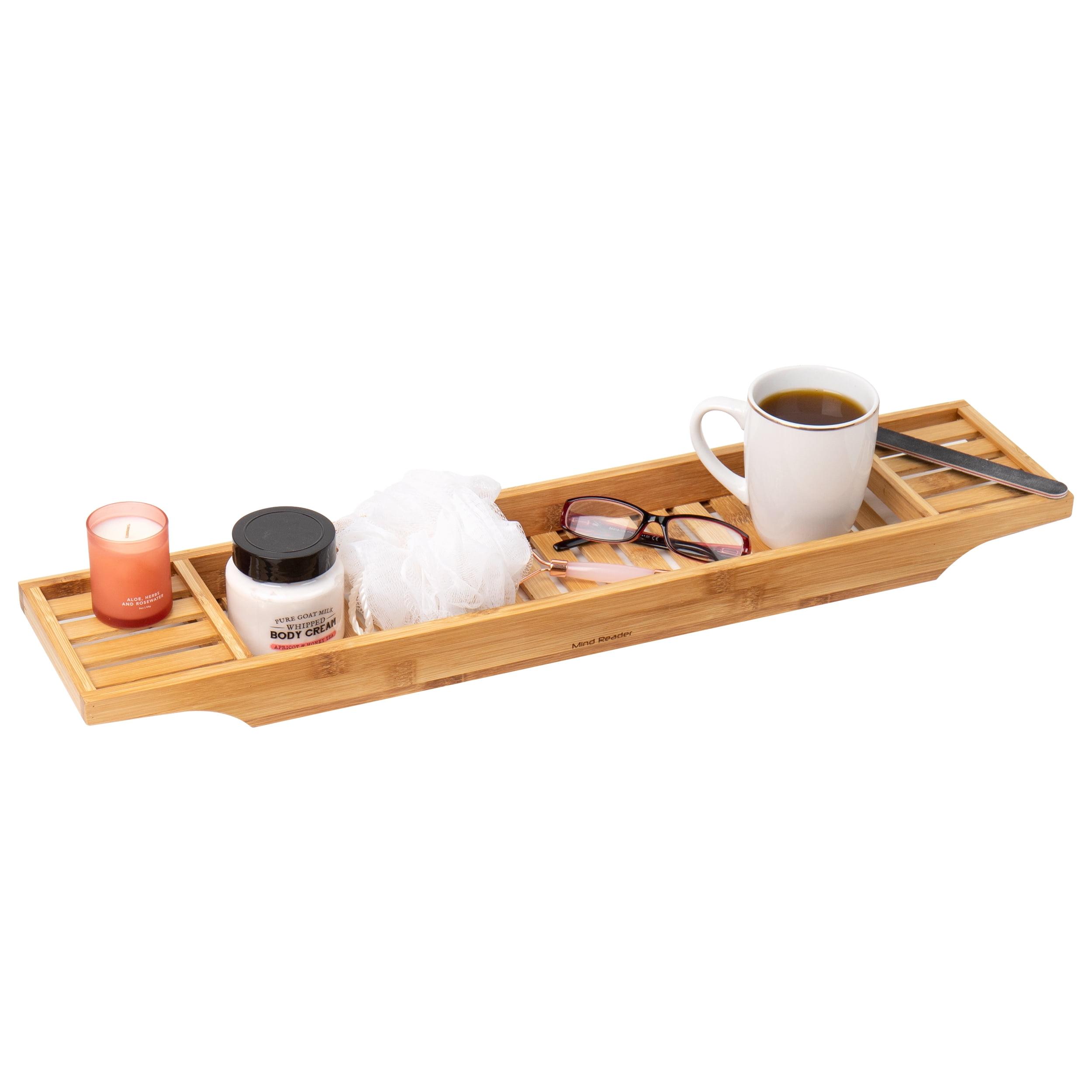 Bathtub Tray, Shower Organizer, Bathroom Accessory, Wood Tray, 27.5" L x 5.75" Wx 1.75" H