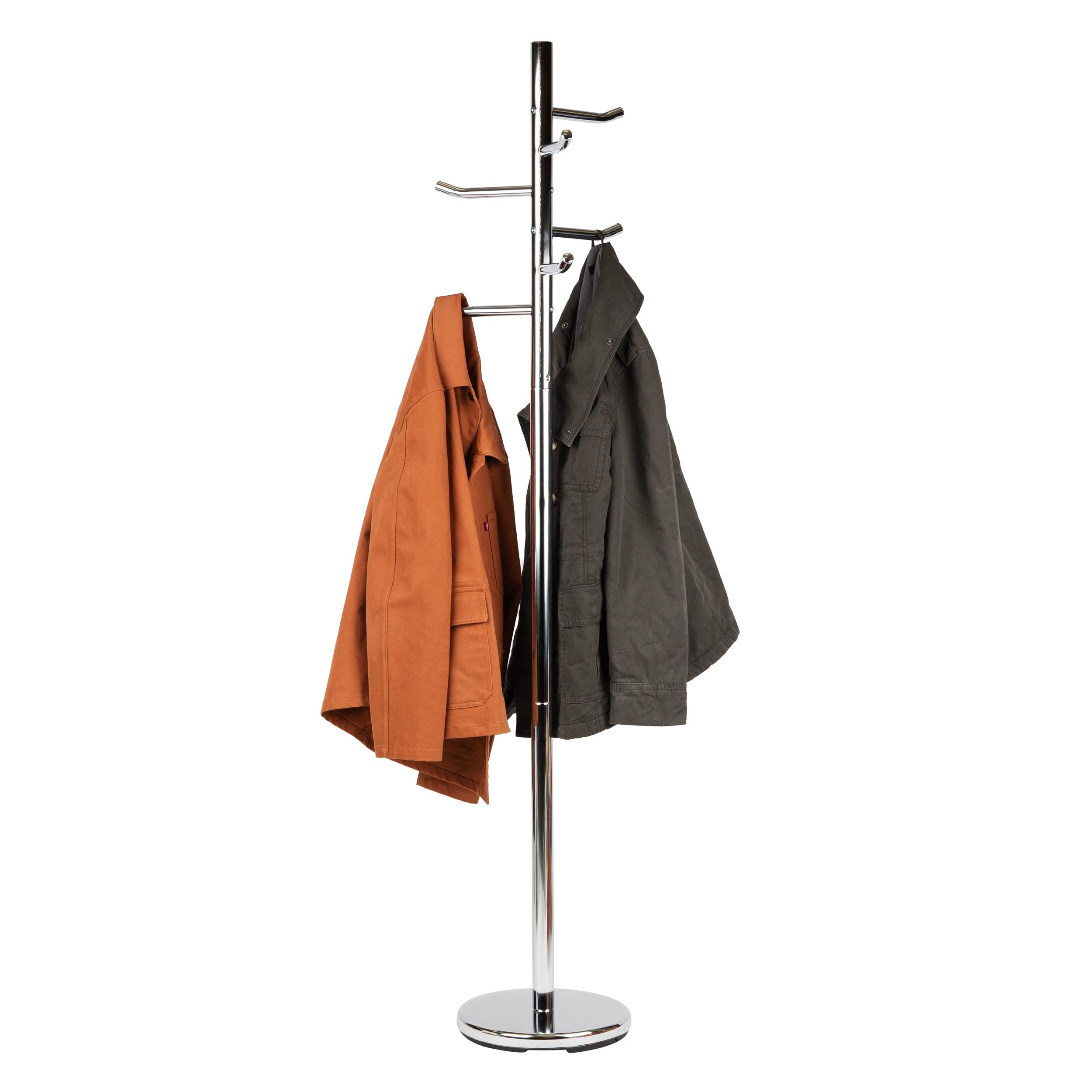 Mind Reader Coat Rack , Hall Tree, Freestanding , Coat Tree, Hat, Jacket, Purse, Metal, 11.75"L x 11.75"W x 67.25"H