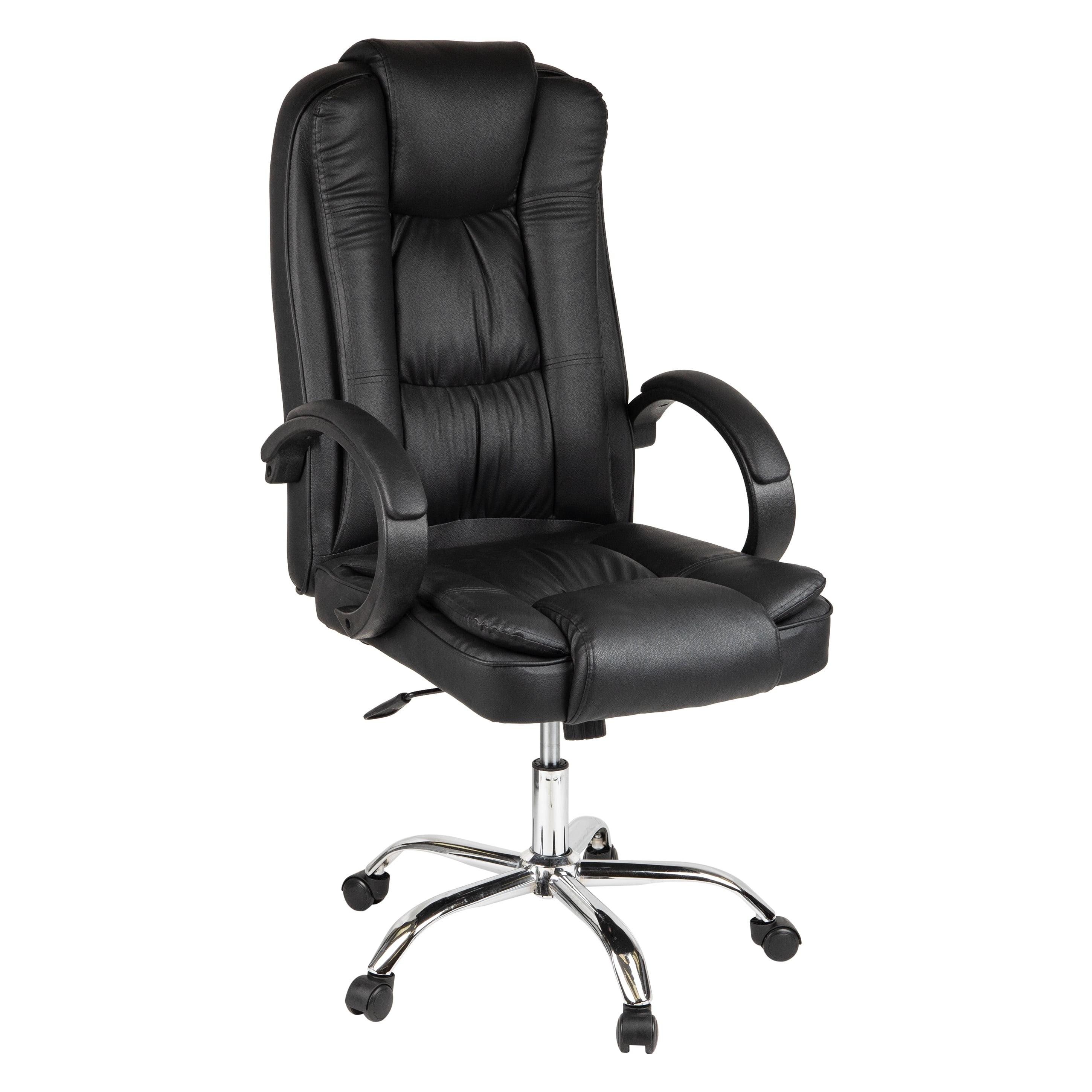Mind Reader Executive Office Chair with Headrest, Height Adjustable, Desk Chair, Office, 23"L x 25"W x 45-49"H