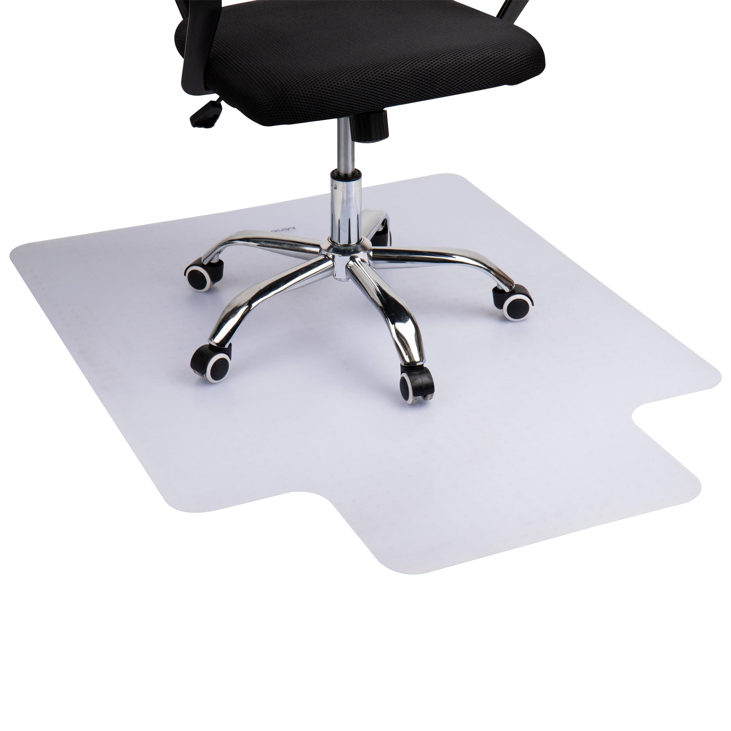 Mind Reader Office Chair Mat for Carpet, Under Desk Protector, Carpet Grips, Rolling, PVC, 47.5"L x 35.5"W x 0.125"H