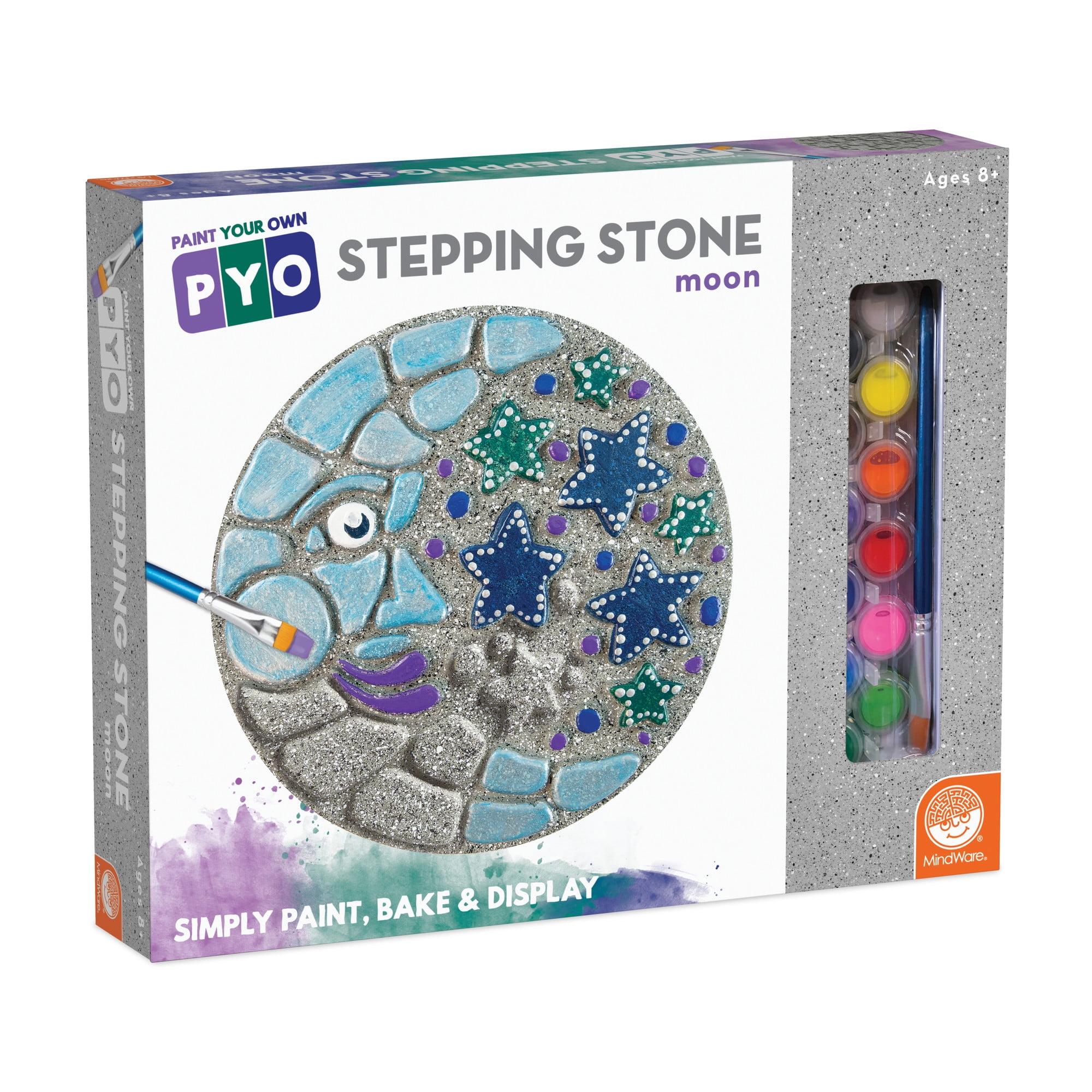 MindWare Paint Your Own Stepping Stone: Moon And Stars - Creative Activities -14 Pieces