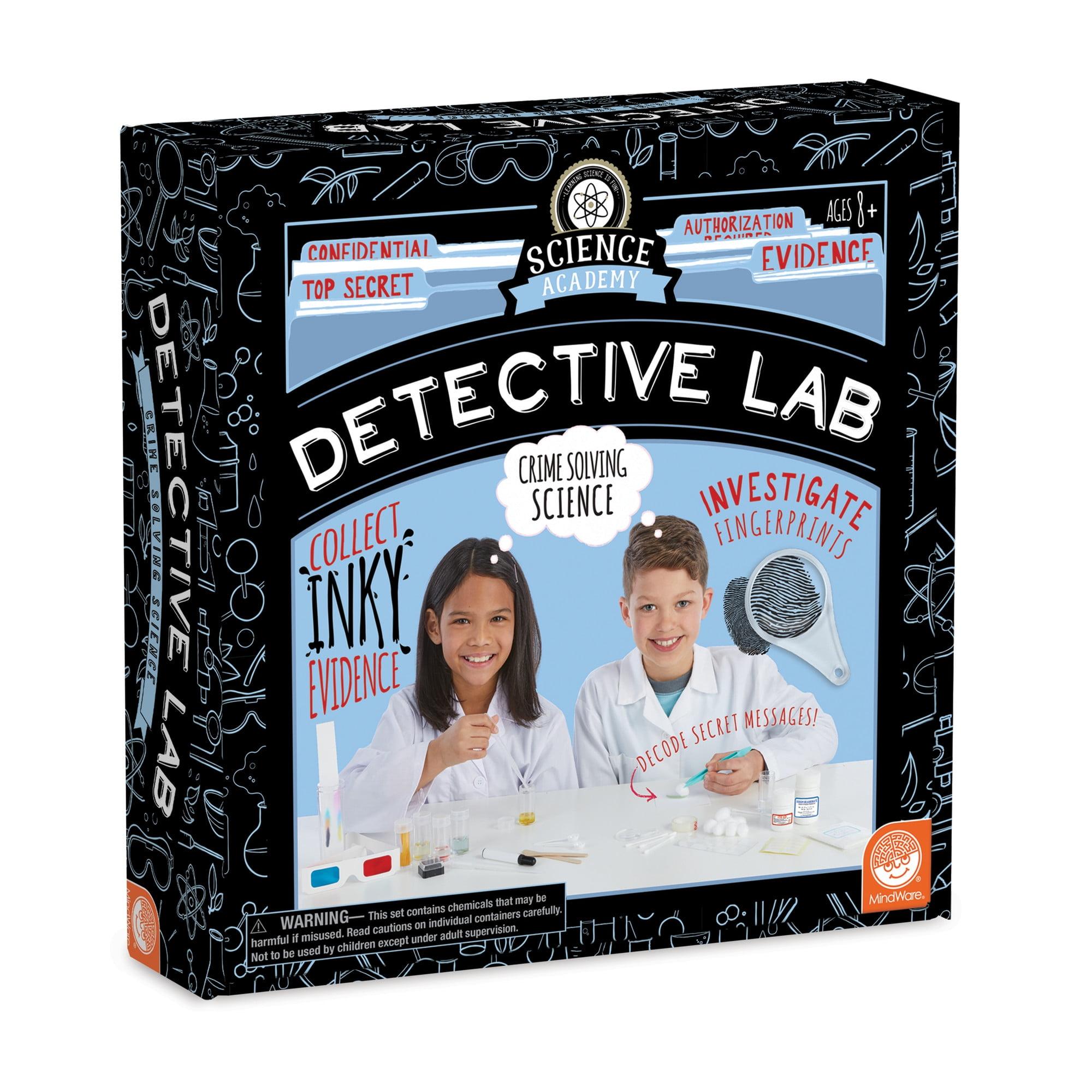 MindWare Science Academy Detective lab, Kids Detective Kit Complete with 7 Forensics and Crime-Scene Investigations