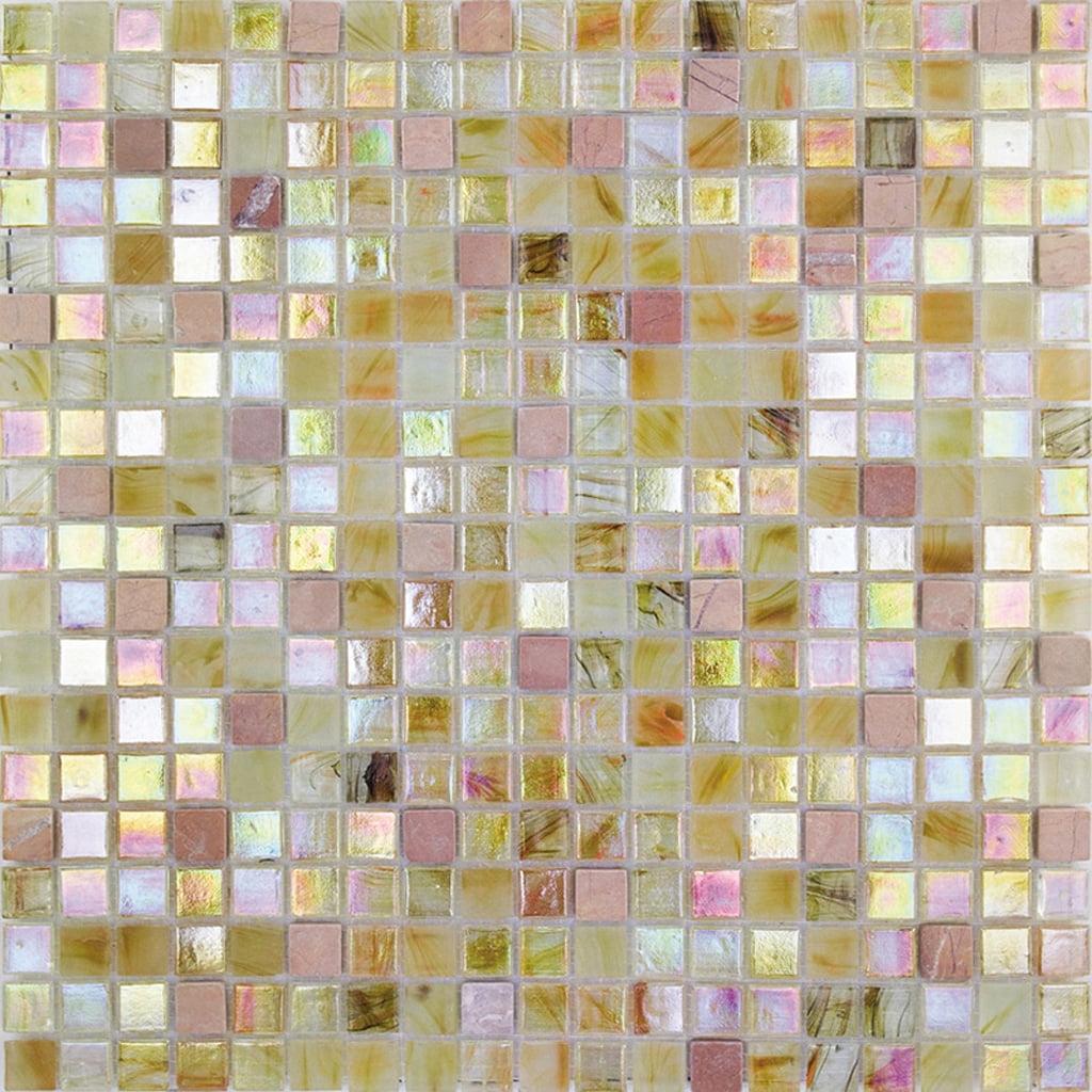 Mingles 0.6" x 0.6" Glass Mosaic Grid Wall & Floor Tile