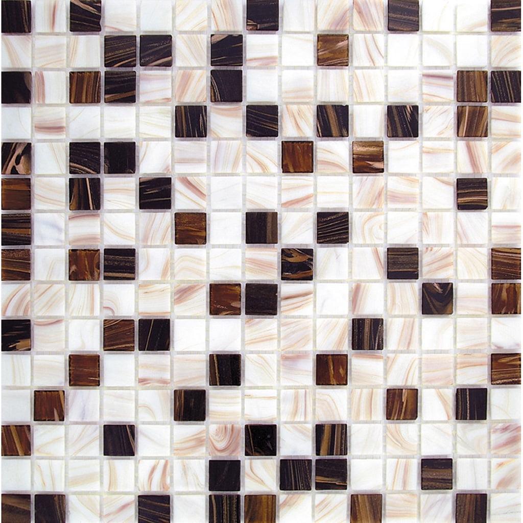 Mingles 0.8" x 0.8" Glass Mosaic Grid Wall & Floor Tile