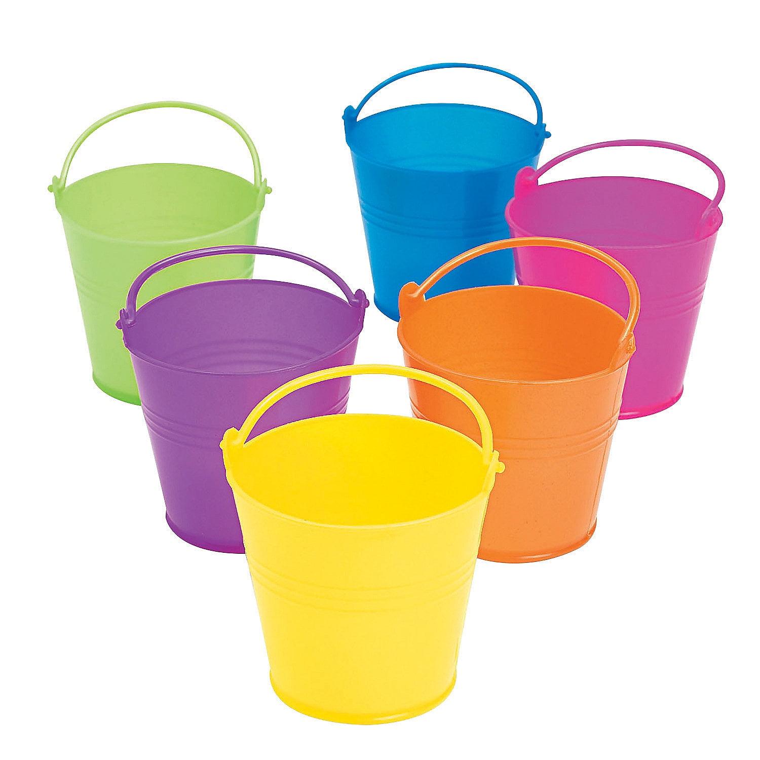 Mini Assorted Color Plastic Party Favor Pails