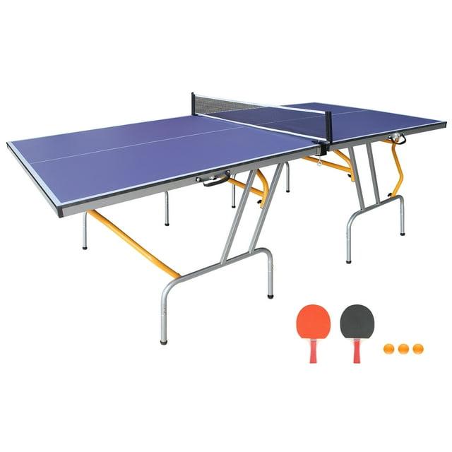 Foldable Blue Aluminum 8ft Table Tennis Set with Net
