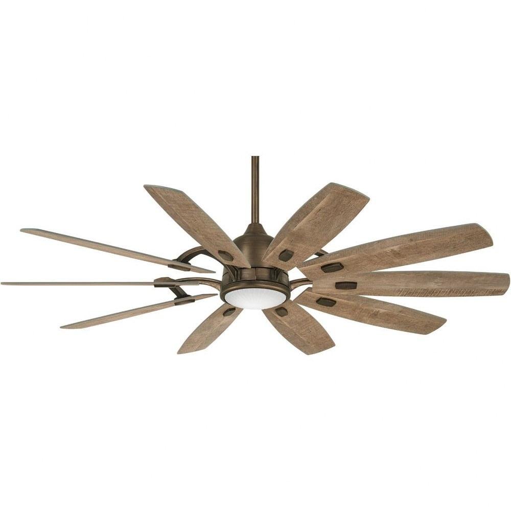 65" Barn 10 - Blade LED Smart Standard Ceiling Fan with Remote Control and Light Kit Included