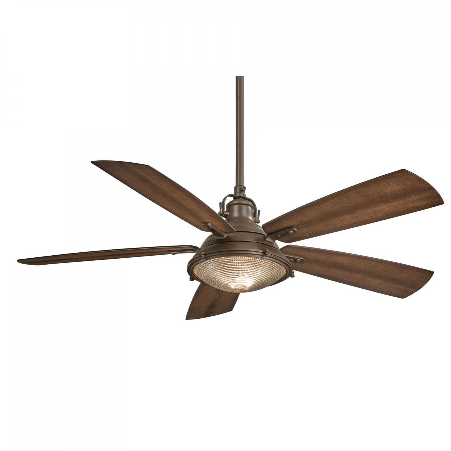 56" Groton 5 - Blade Outdoor LED Standard Ceiling Fan with Wall Control and Light Kit Included