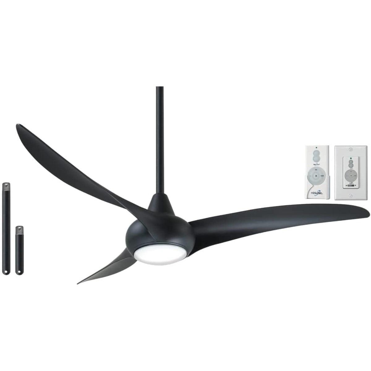 52" Wave 3 - Blade LED Propeller Ceiling Fan with Remote Control and Light Kit Included
