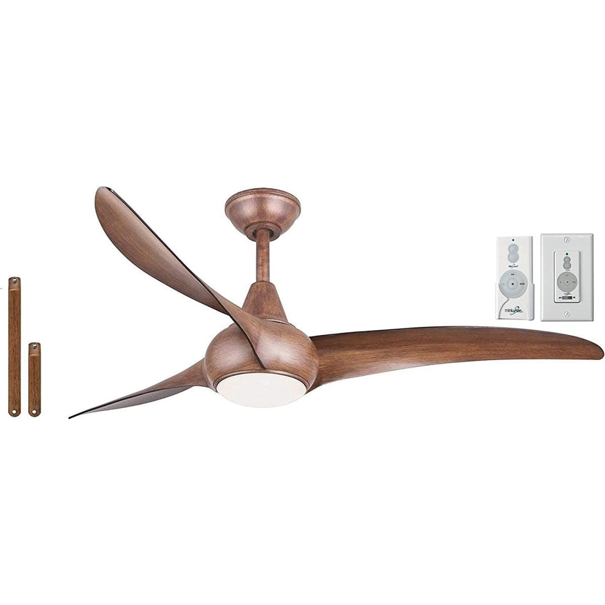 52" Wave 3 - Blade LED Propeller Ceiling Fan with Remote Control and Light Kit Included