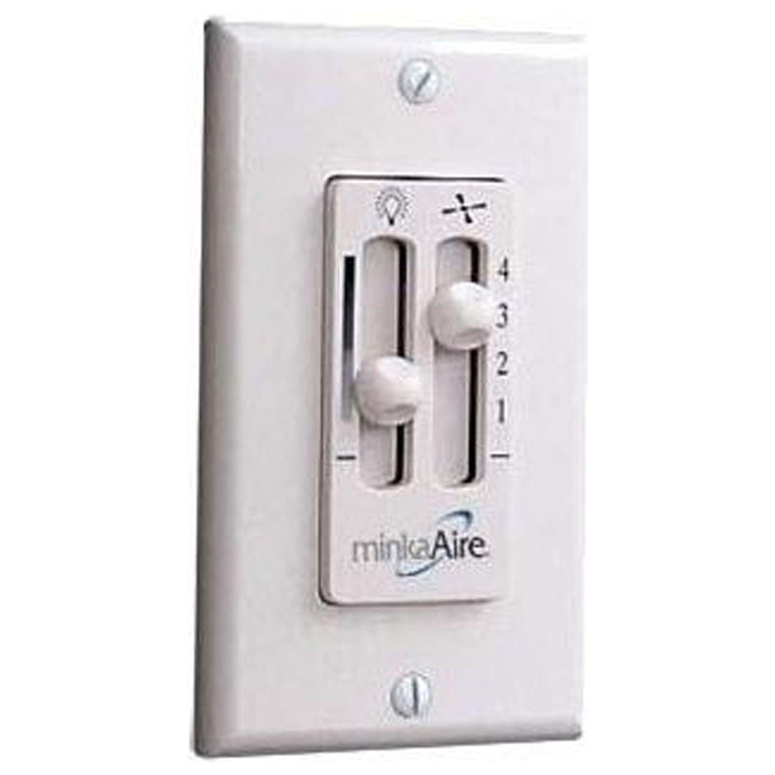 White 4-Speed Wall Control System for Ceiling Fans