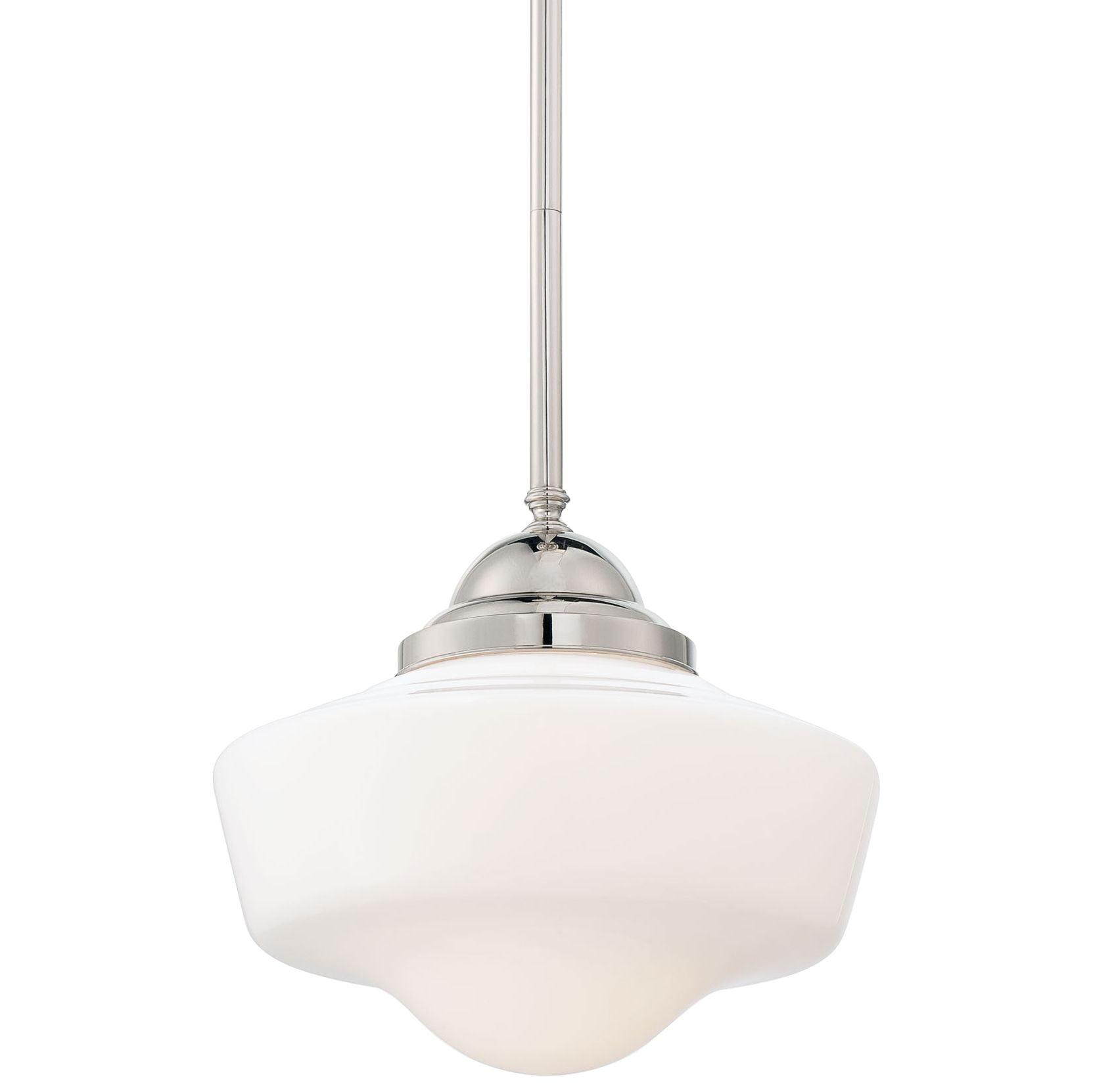 Minka Lavery 2256-613 Minka Schoolhouse 1 Light Pendant in Polished Nickel